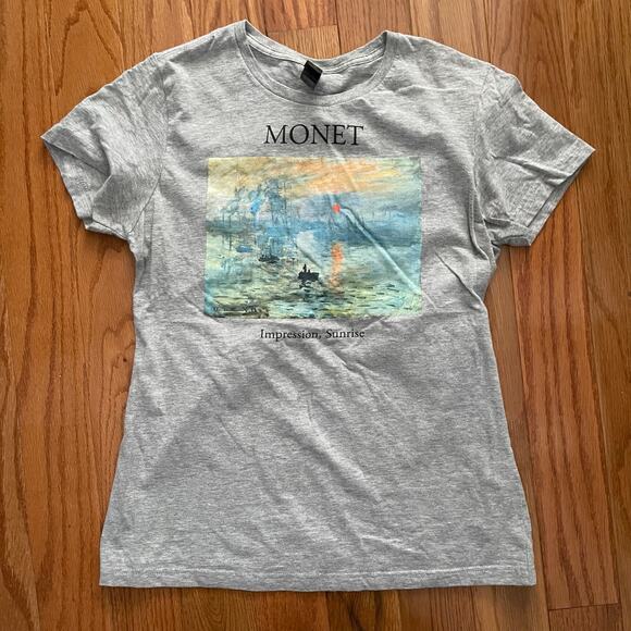 Monet Davinci VanGogh Graphic Tee Shirts Lot of 3 (2) Larges (1) XL Black & Gray - Picture 4 of 8